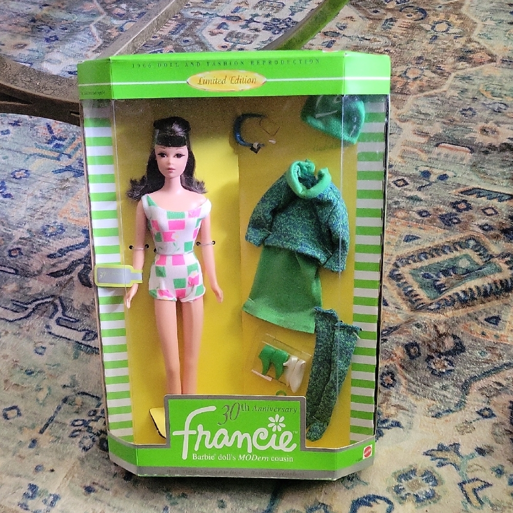 30th Anniversary Francie Doll Barbie Doll's Modern Cousin 1966 Reproduction